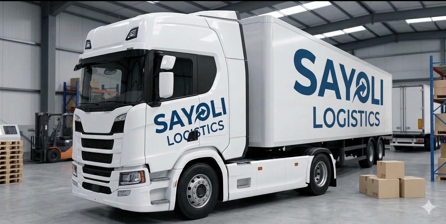Transporte pesado Sayoli Logistics en bodega